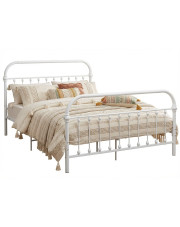 Białe łóżko w stylu loftowym 160x200 cm - Etiosa w sklepie Edinos.pl