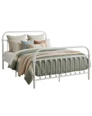 Białe industrialne łóżko 180x200 cm - Etiosa w sklepie Edinos.pl