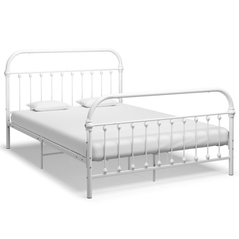  Białe minimalistyczne łóżko Asal
