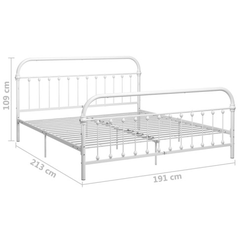 Wymiary metalowego łóżka 180 x 200