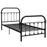 Czarne metalowe łóżko industrialne 90x200 cm - Asal
