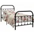 Czarne metalowe łóżko loftowe 100x200 cm - Etiosa