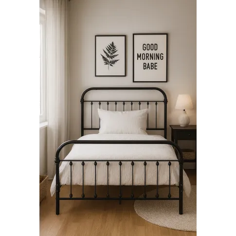 Wizualizacja łóżka Etiosa czarne