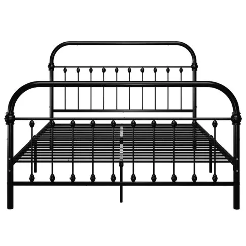 Czarne metalowe łóżko Asal