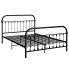 Czarne minimalistyczne łóżko metalowe 180x200 cm - Asal