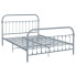 Szare metalowe łóżko industrialne 140x200 cm - Asal