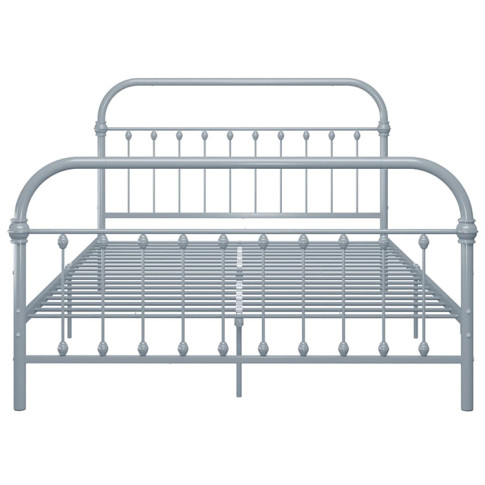 Szare loftowe łóżko metalowe Asal