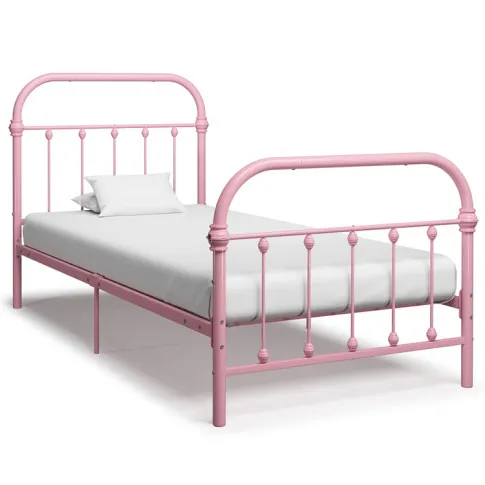 Różowe minimalistyczne łóżko Asal