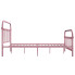 Różowe metalowe łózko w stylu loft Asal