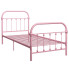 Różowe pojedyncze łóżko metalowe Asal