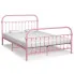 Industrialne różowe łóżko metalowe Asal