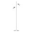 Nowoczesna biało-chromowana lampa stojąca - K381-Hawe