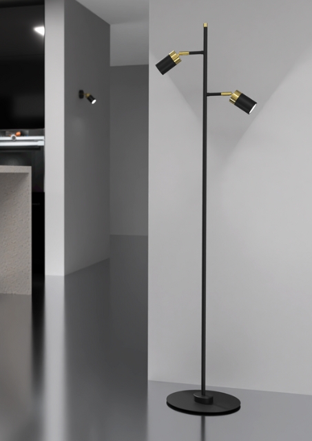 Lampa podłogowa czarna - K381-Fiorenzo