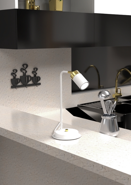 Lampka na biurko biała- K380-Hawe