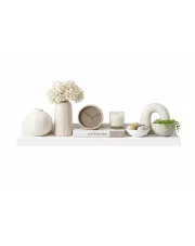 Biała nowoczesna półka ścienna 40 cm - Hagi w sklepie Edinos.pl