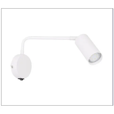 Biały metalowy nowoczesny stylowy minimalistyczny kinkiet ścienny V179-Kanoni