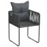 Czarne krzesło Apulla 4X z poduszką