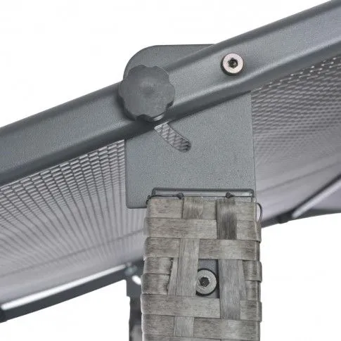 Szczegółowe zdjęcie nr 5 produktu Huśtawka ogrodowa z polirattanu grafitowa Baffic