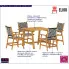 Zestaw  mebli ogrodowych z drewna akacjowego Como 6X