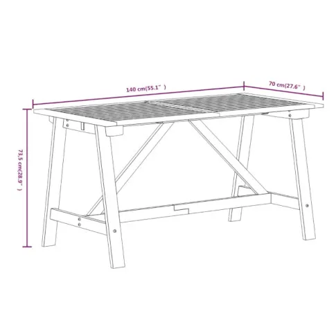 Wymiary stołu Como 4X