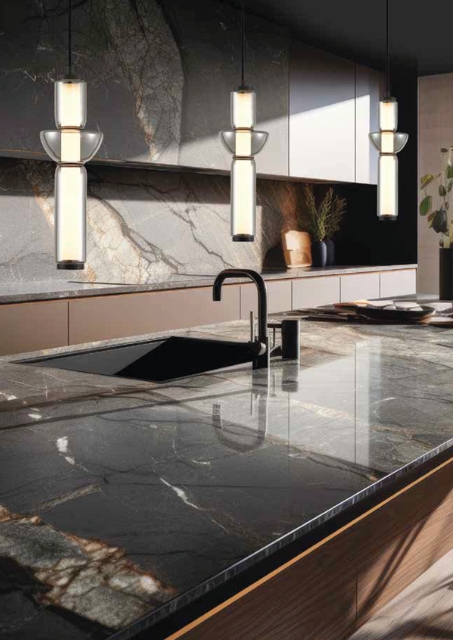 Czarna lampa wisząca - K392-Eres