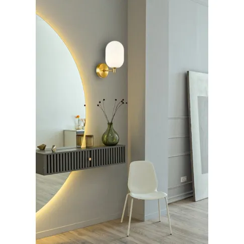 wizualizacja Złoty nowoczesny kinkiet - K403-Olion