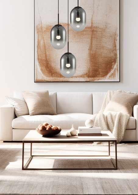 Czarna lampa wisząca - M204-Lunari