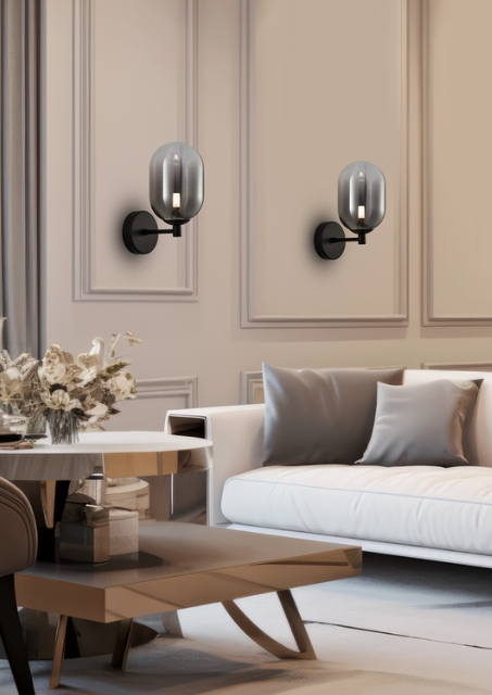 Czarny nowoczesny kinkiet - K403-Tiriza