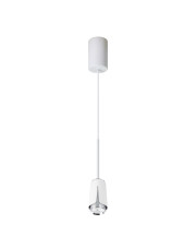 Industrialna biała lampa wisząca - K418-Fiosa