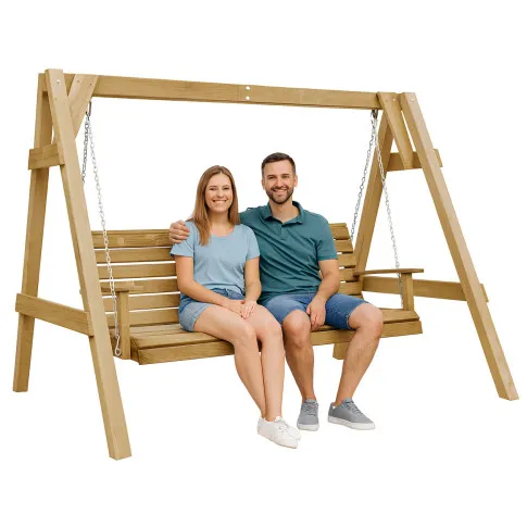 Zdjęcie produktu Huśtawka ogrodowa naturalne drewno - Sydo.