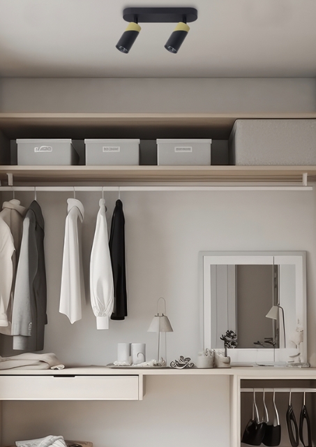 Czarno-złota lampa sufitowa loft - K421-Conway