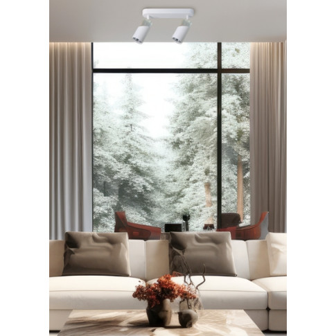 wizualizacja Podwójna biała lampa sufitowa - K421-Ksaleo