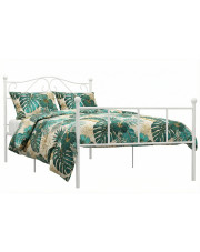 Białe pojedyncze łóżko metalowe 90x200 cm - Fiosa w sklepie Edinos.pl