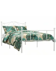 Białe pojedyncze łóżko metalowe 90x200 cm - Fiosa w sklepie Edinos.pl