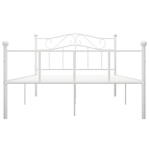 Białe minimalistyczne łóżko Okla