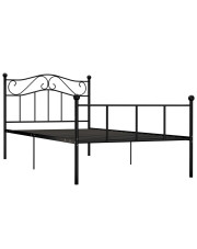 Czarne loftowe metalowe łóżko 90x200 cm - Okla w sklepie Edinos.pl