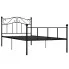 Czarne loftowe metalowe łóżko 90x200 cm - Okla