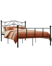 Czarne metalowe łózko pojedyncze 120x200 cm - Fiosa w sklepie Edinos.pl