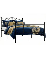 Czarne industrialne łózko z metalu 160x200 cm - Fiosa w sklepie Edinos.pl