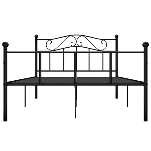 Czarne metalowe łóżko Okla
