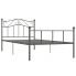 Szare metalowe łóżko w stylu industrialnym 90x200 cm - Okla