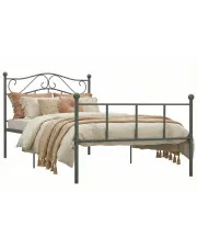 Szare metalowe łóżko 100x200 cm - Fiosa w sklepie Edinos.pl