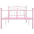 Różowe minimalistyczne łóżko Okla