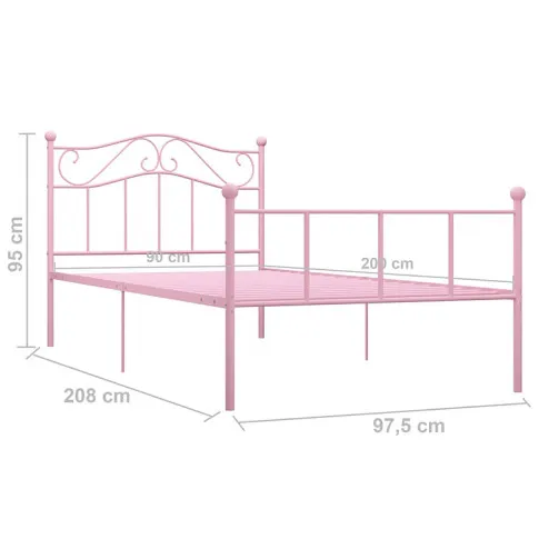 Wymiary łózko Okla 90 cm