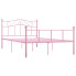 Różowe metalowe łóżko podwójne 120x200 cm - Okla