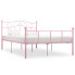 Minimalistyczne różowe łóżko z metalu Okla