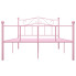 Metalowe różowe łóżko Okla