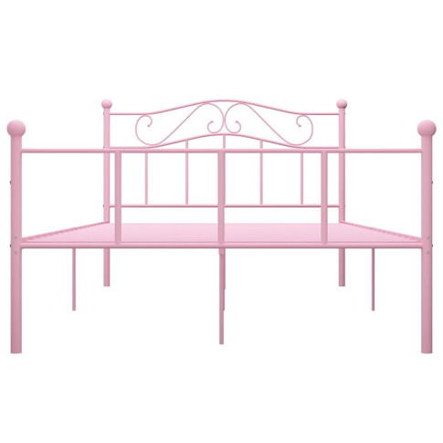 Metalowe różowe łóżko Okla