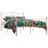 Różowe metalowe łóżko w stylu loft 160x200 cm - Fiosa