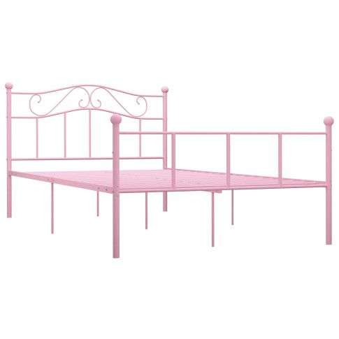 Różowe metalowe łóżko Okla